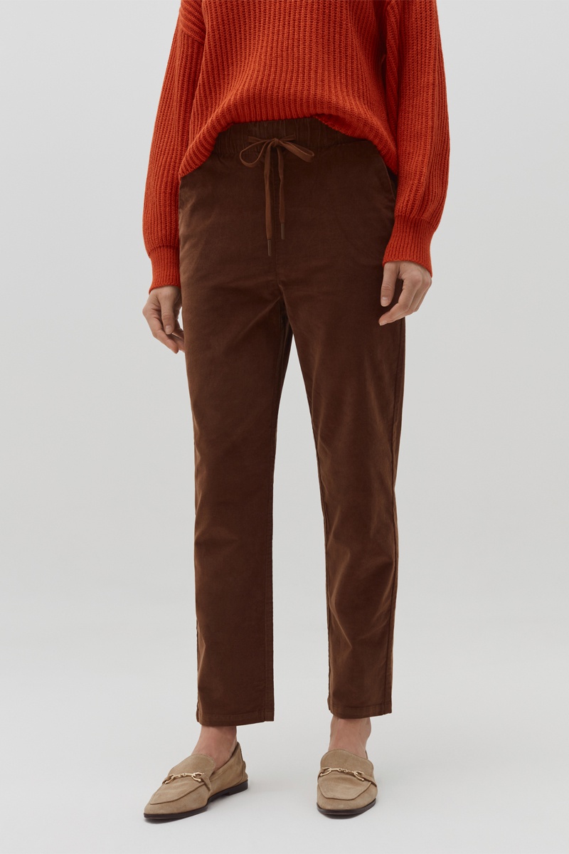Pantalon droit Marron