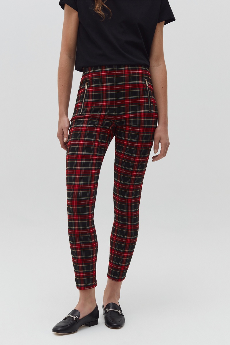 Pantalon skinny Noir et rouge
