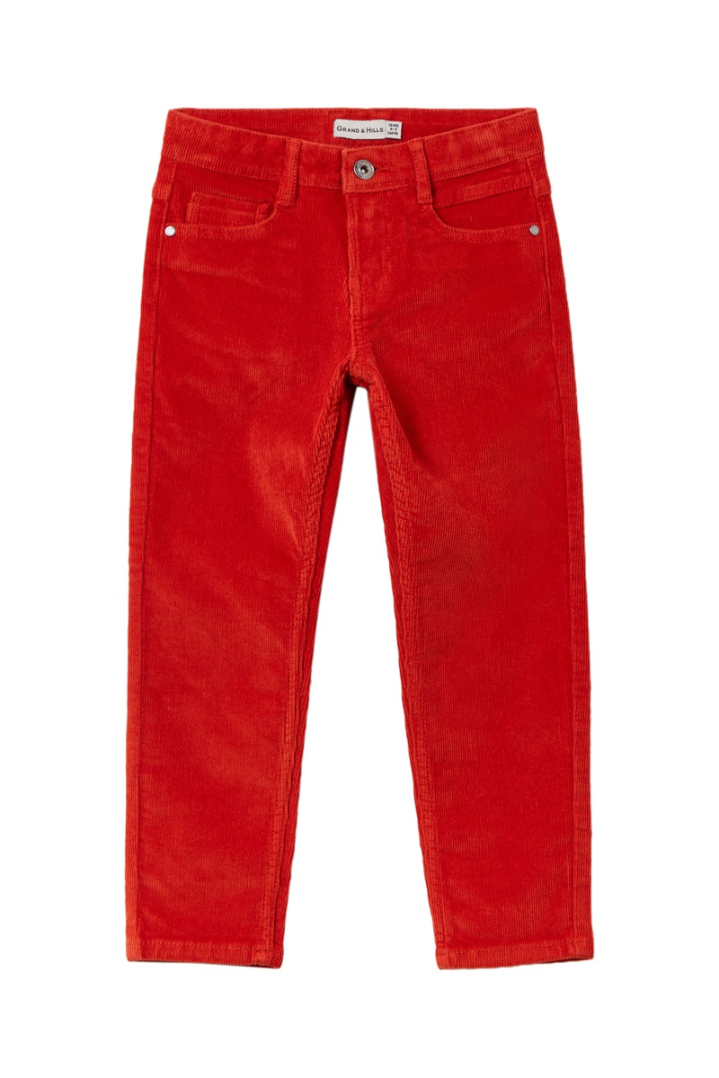 Pantalon en velours Rouge