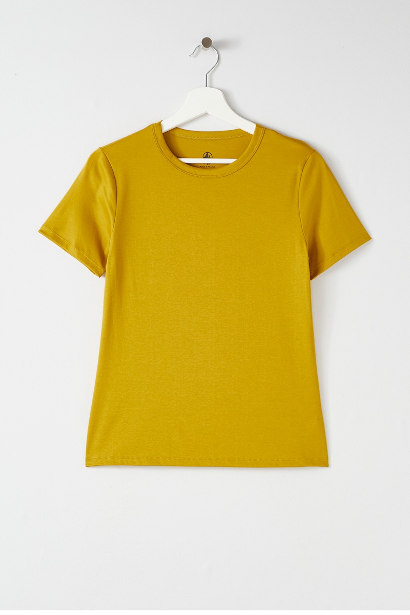 T-shirt Jaune moutarde