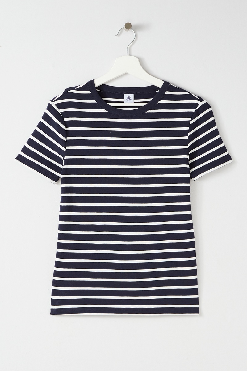 T-shirt Bleu marine et blanc
