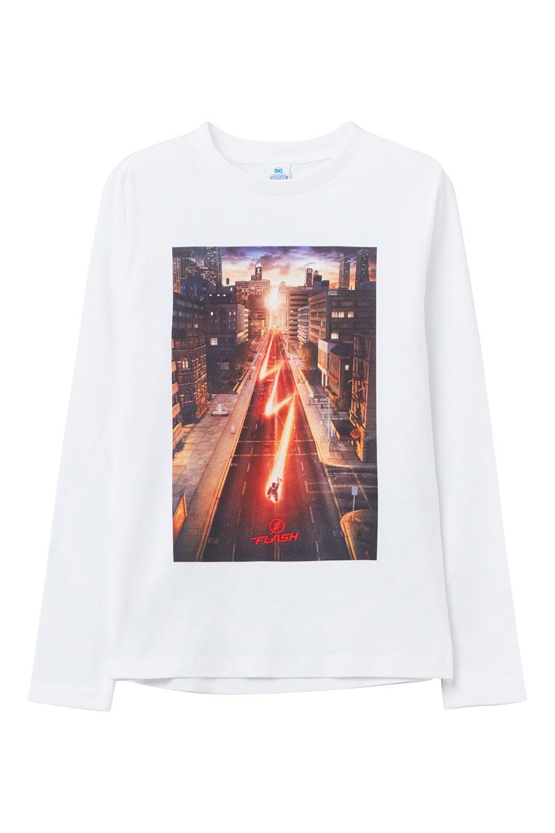 T-shirt Flash DC Comics Blanc