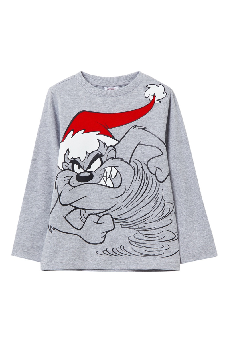 T-shirt Taz Looney Tunes Gris clair chiné