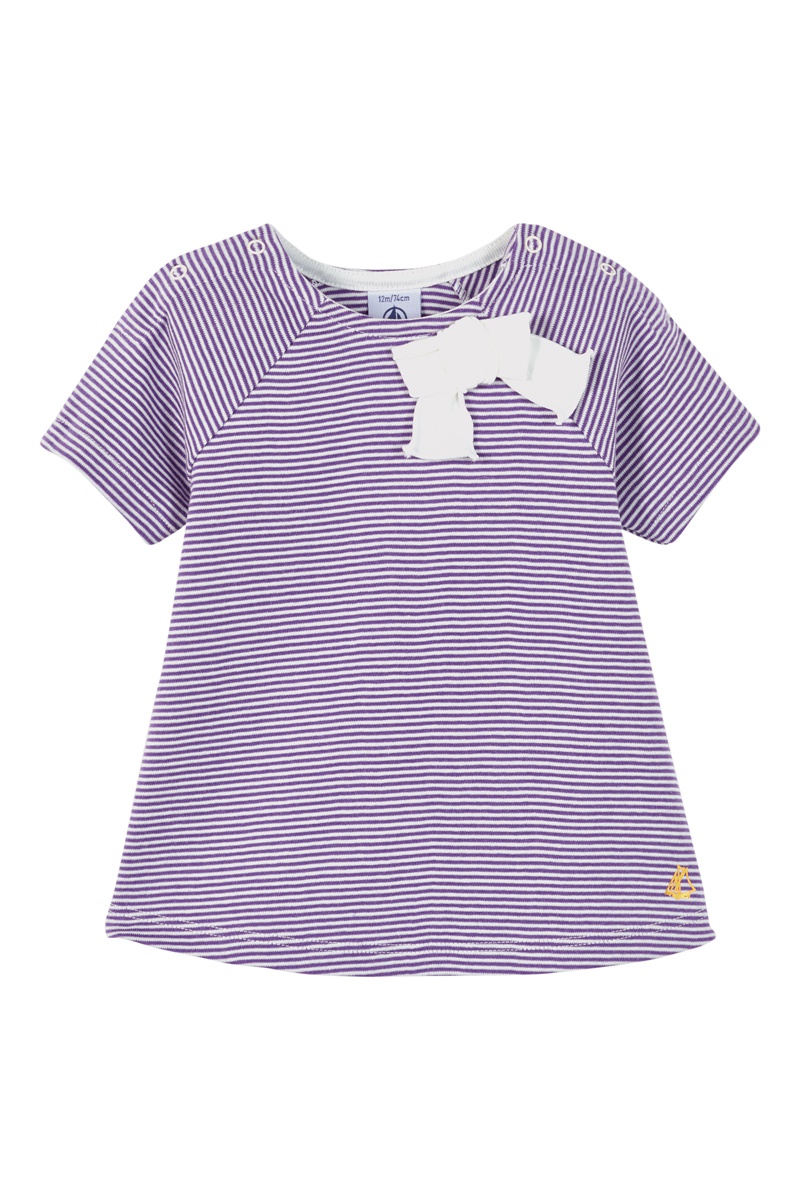 Blouse Violet et blanc