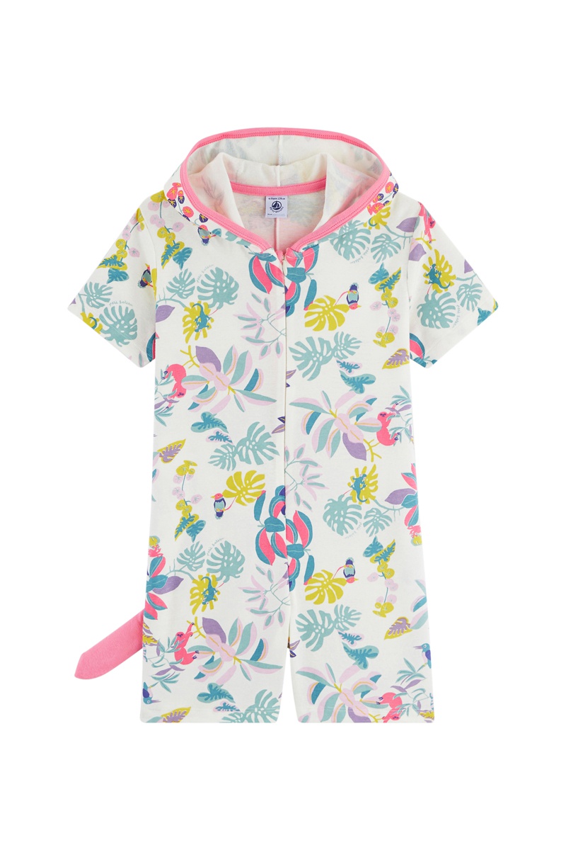 Combinaison courte à capuche Blanc