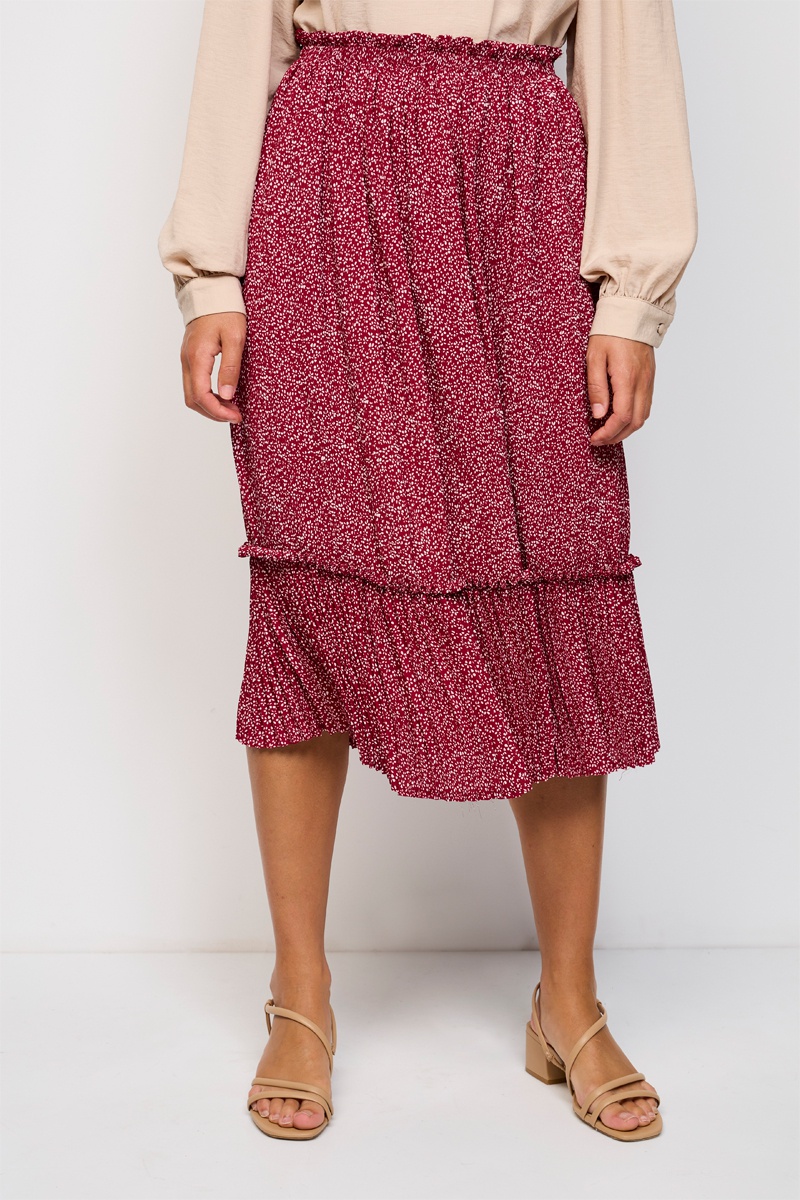 Jupe droite Bordeaux