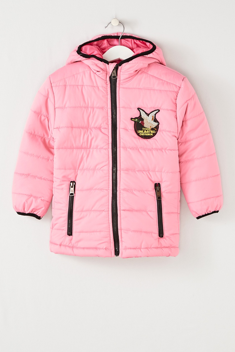 Parka à capuche amovible Rose