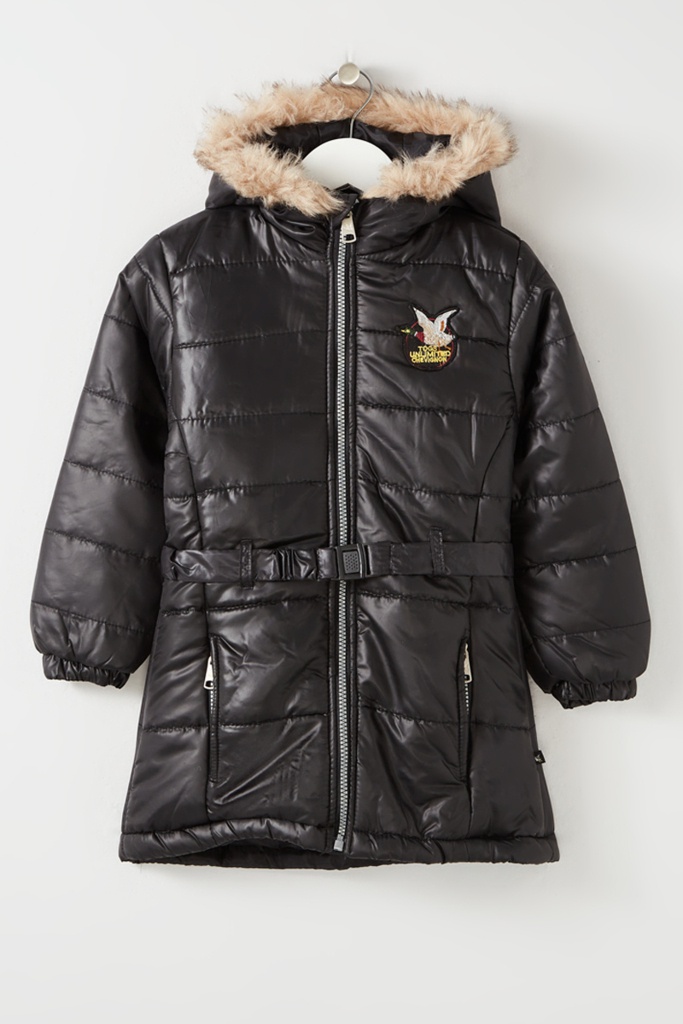 Parka à capuche Noir
