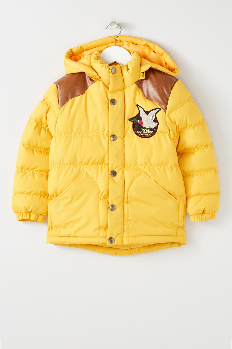 Doudoune à capuche Jaune