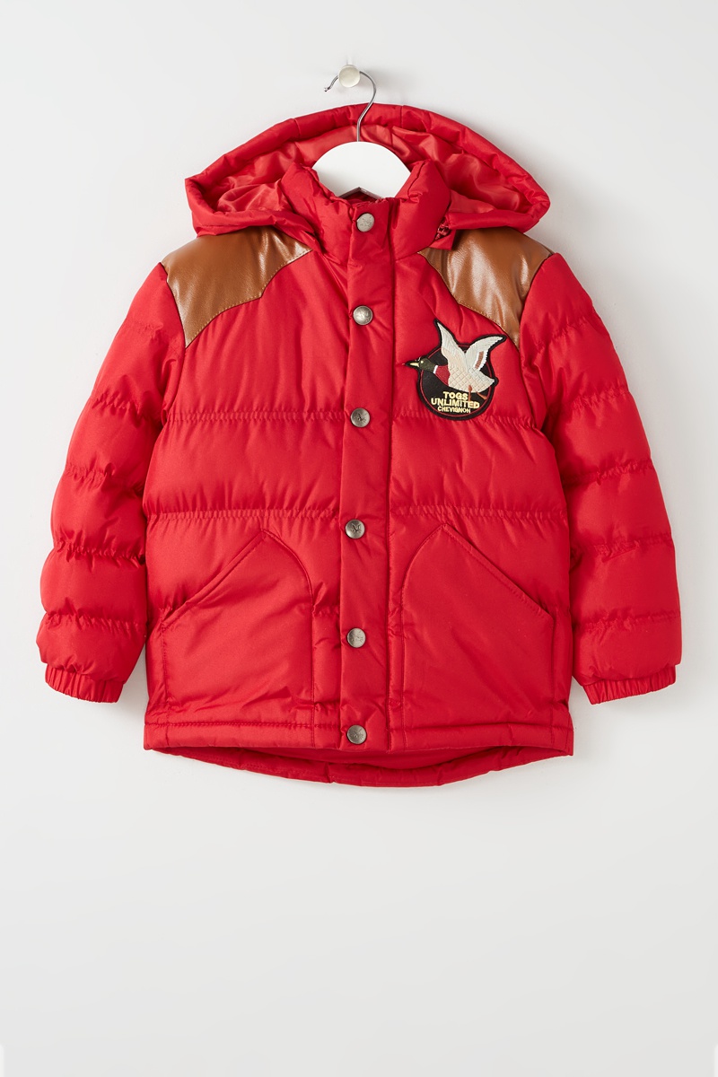 Doudoune à capuche Rouge