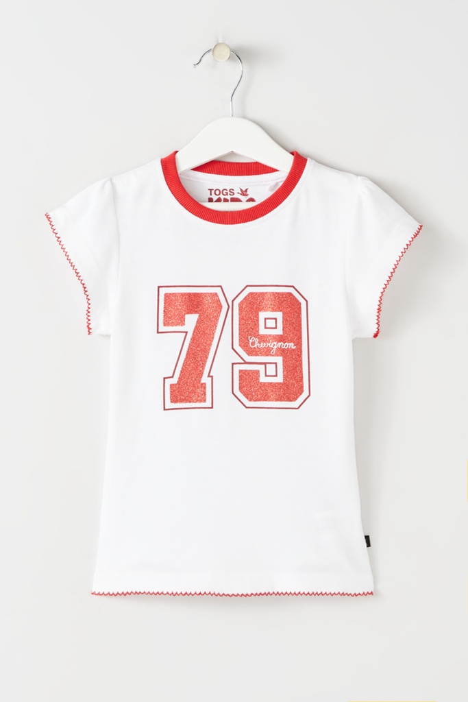T-shirt Blanc et rouge