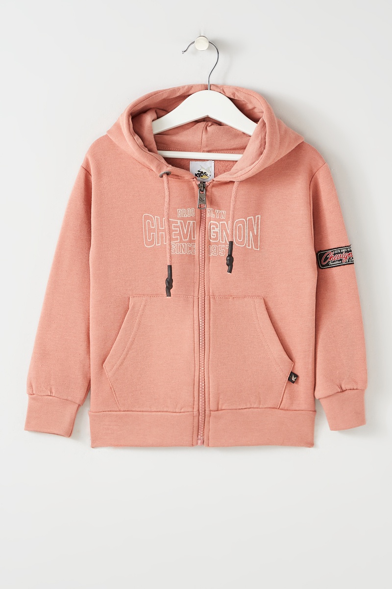 Sweat à capuche Saumon