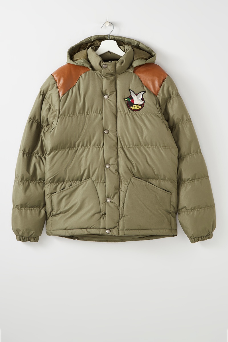 Doudoune à capuche Kaki