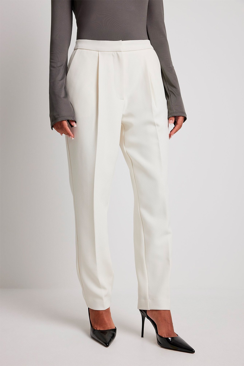 Pantalon droit Blanc