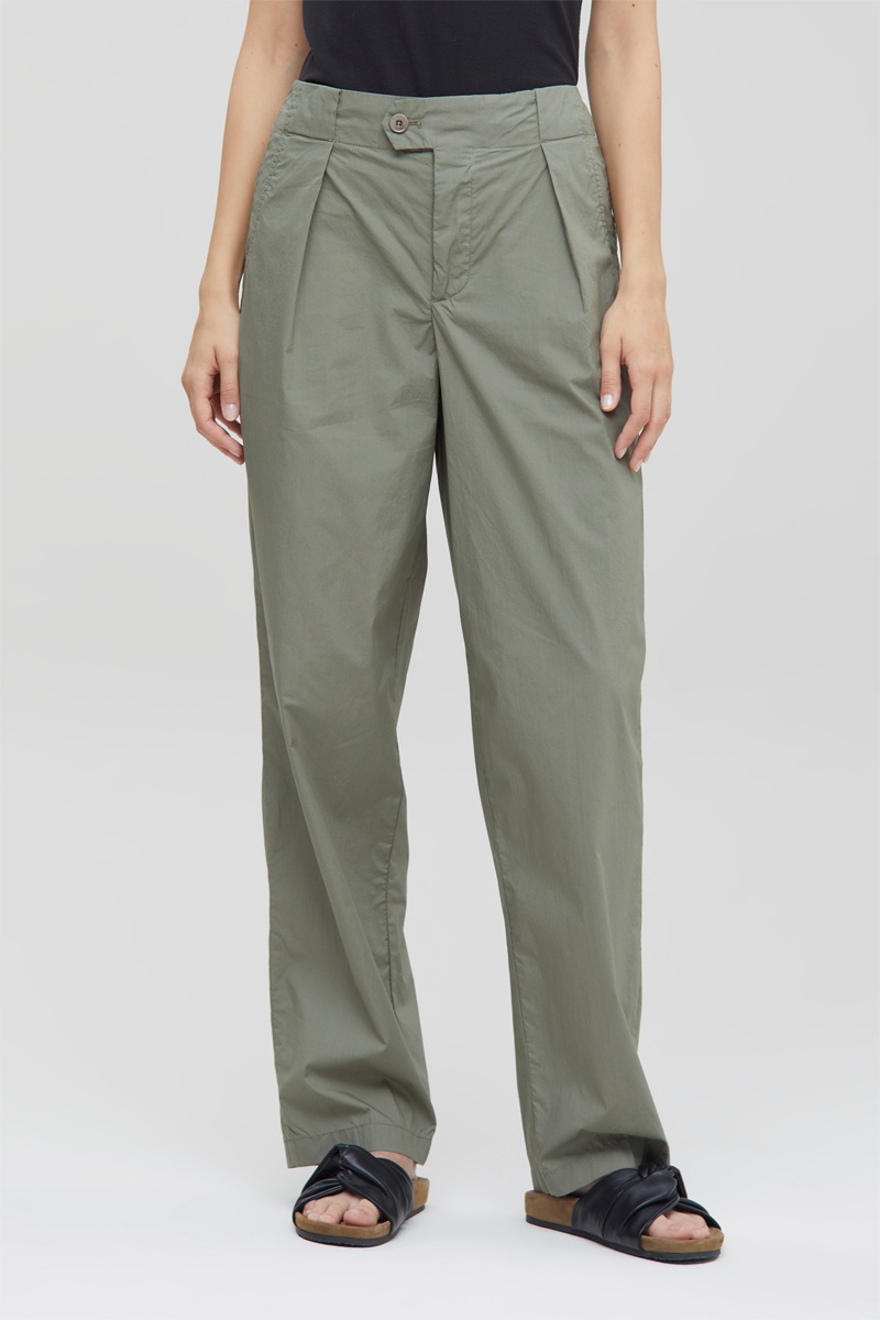 Pantalon relaxed en coton biologique - Vert