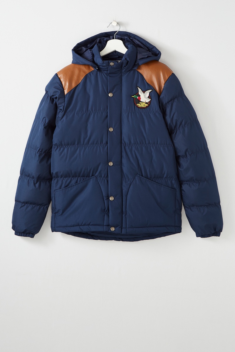 Doudoune à capuche Bleu marine