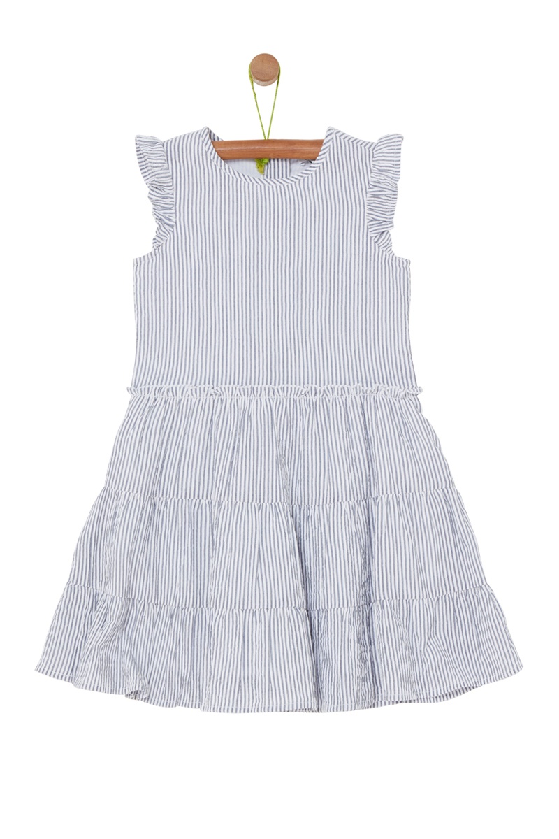 Robe volantée Bleu marine