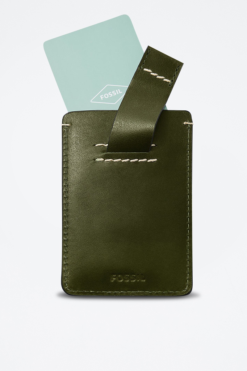 Porte-cartes en cuir Westover - Olive