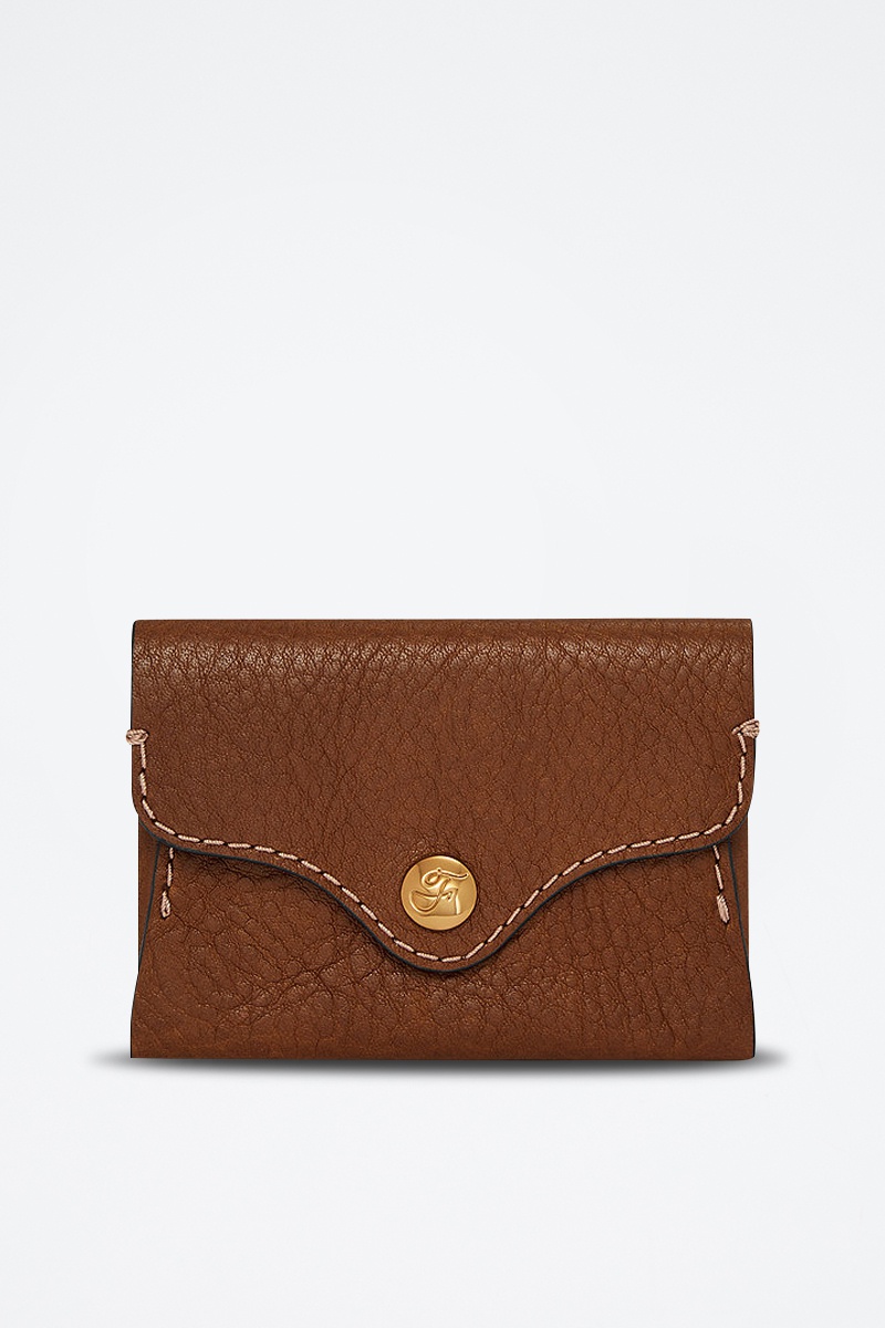 Porte-cartes en cuir Heritage - Marron