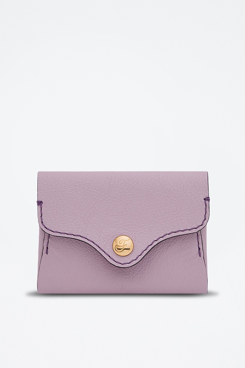 Porte-cartes en cuir Heritage - Lavande