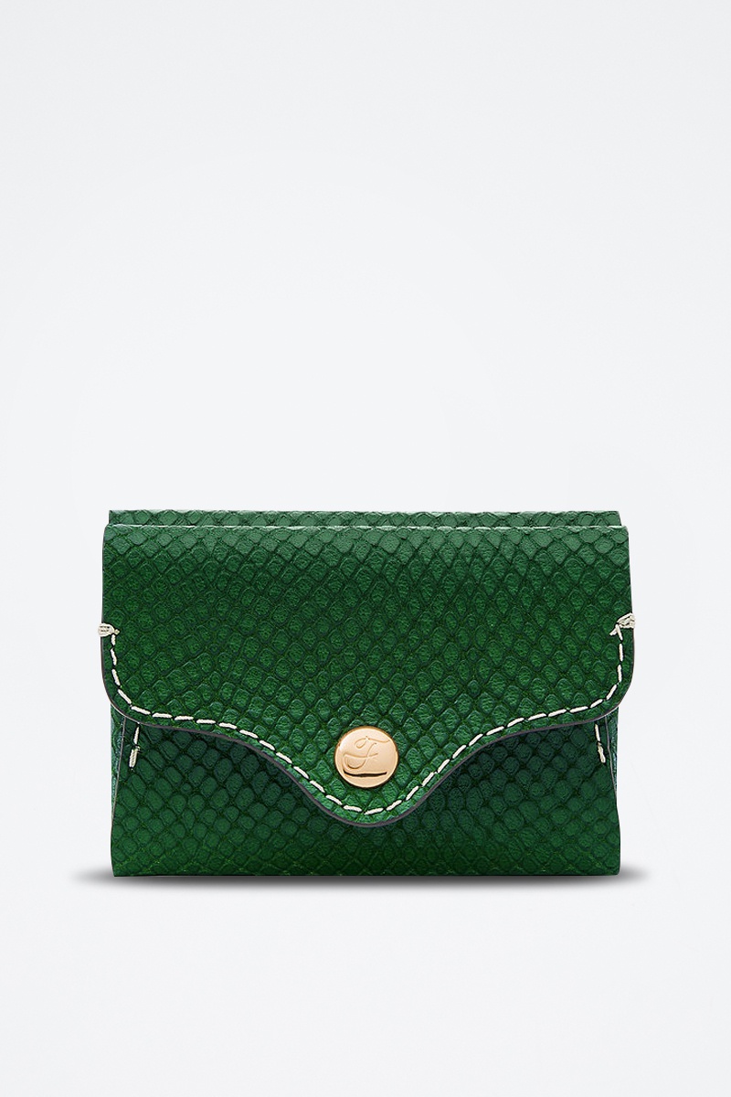Porte-cartes en cuir Heritage - Vert