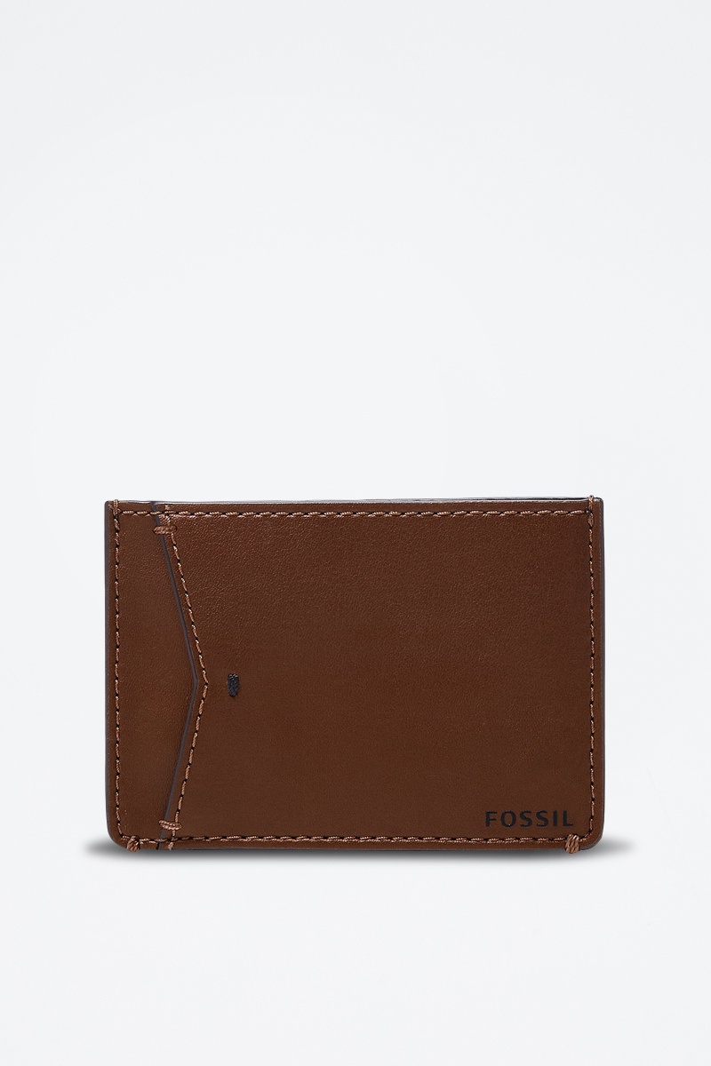 Porte-cartes Joshua en cuir de cactus - Marron