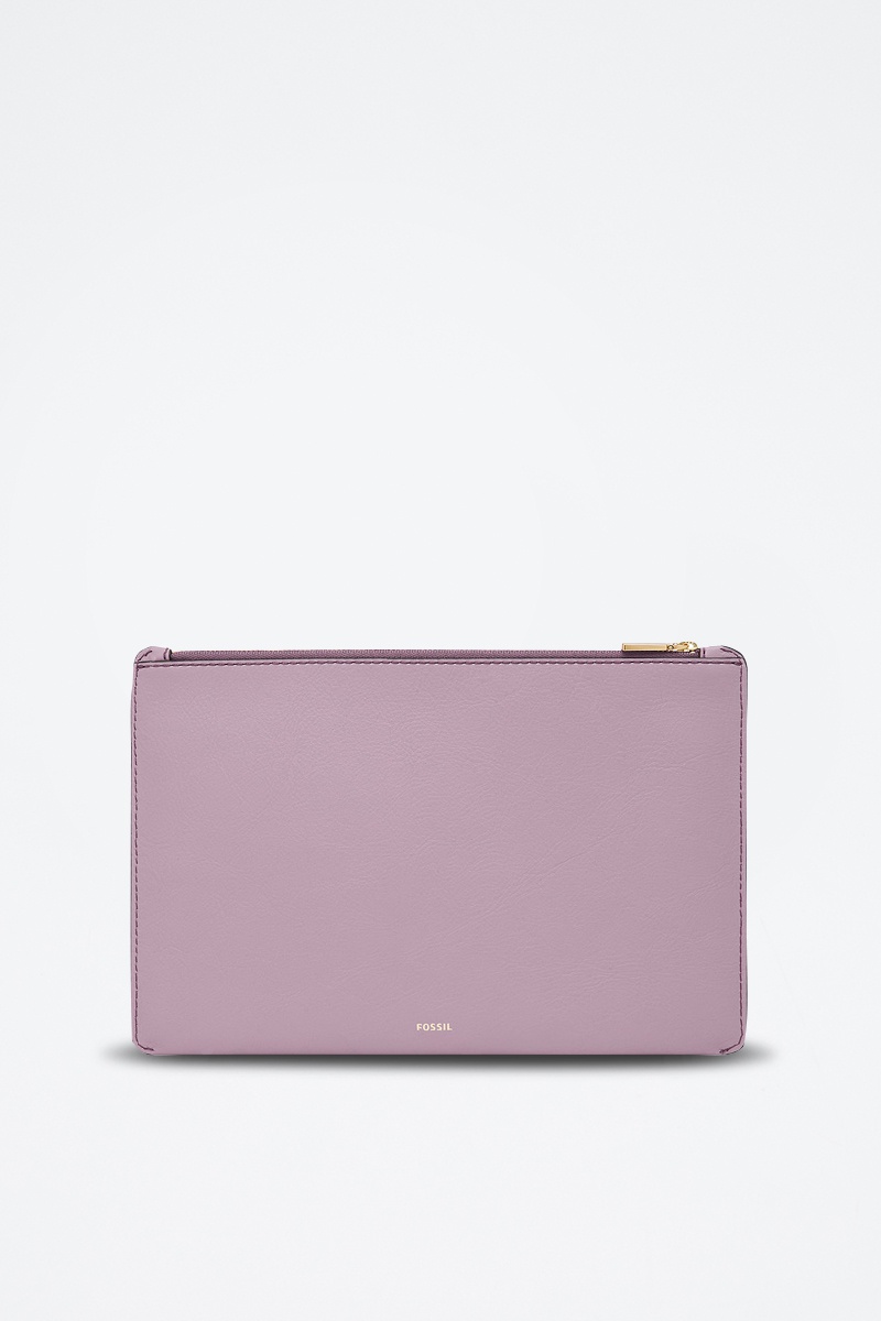 Pochette en cuir - Lavande