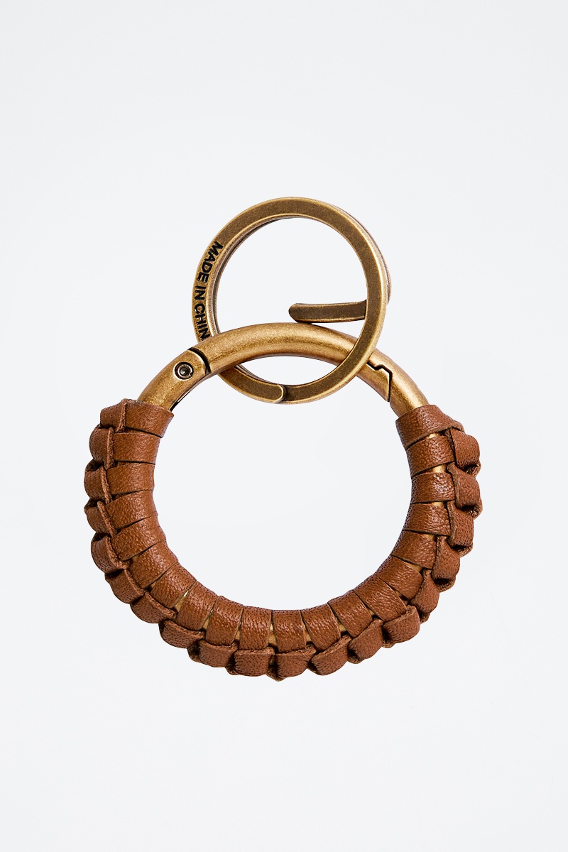 Porte-clés en cuir - Marron