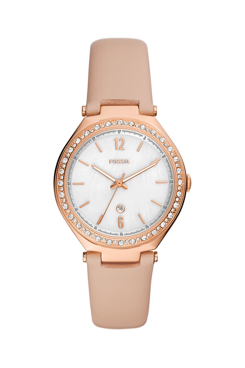 Montre à quartz en cuir Ashtyn - Rose