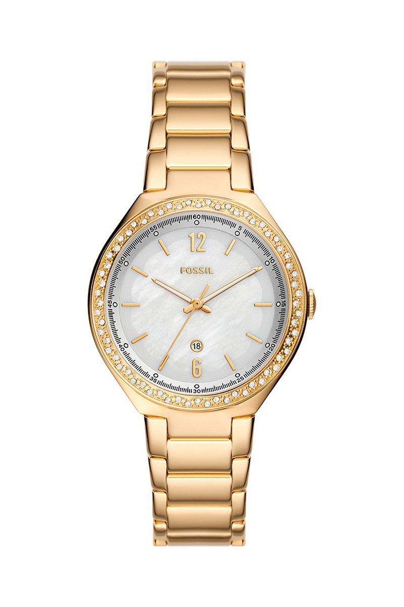 Montre à quartz en acier et nacre Ashtyn