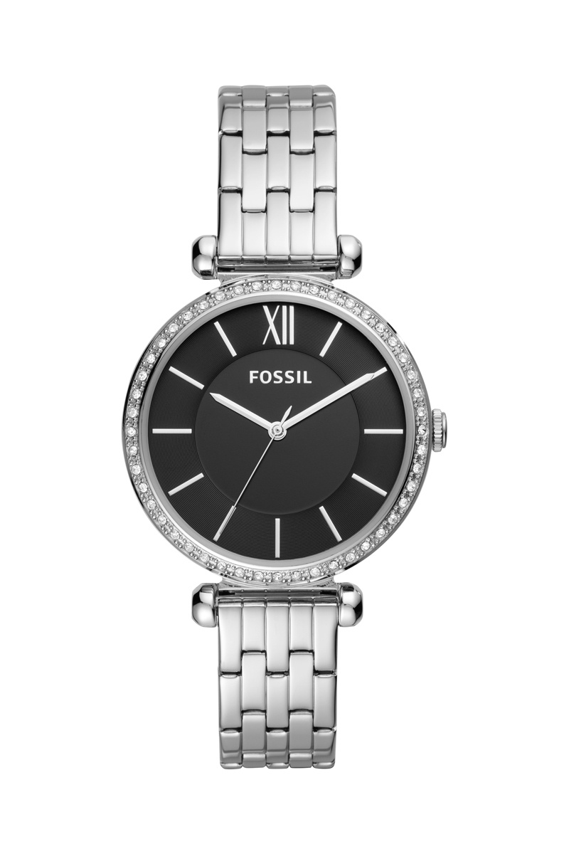 Montre à quartz en acier Tillie - Argenté et noir