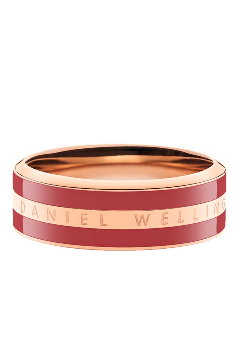 Bague Emalie Doré rose et bordeaux