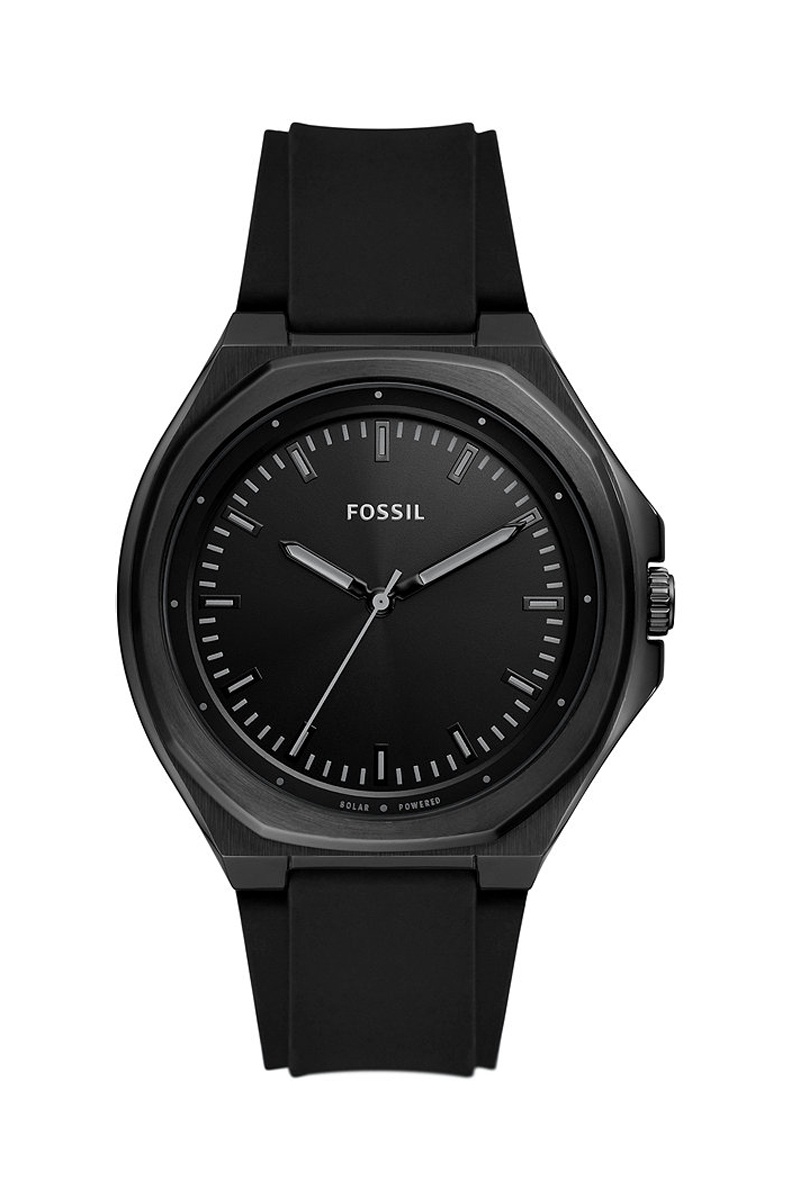 Montre à quartz en silicone Evanston - Noir