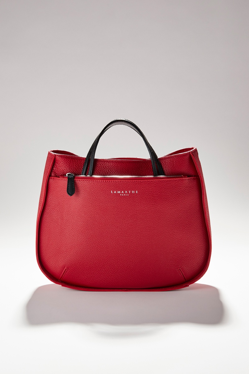 Sac à main en cuir Fidèle Rouge