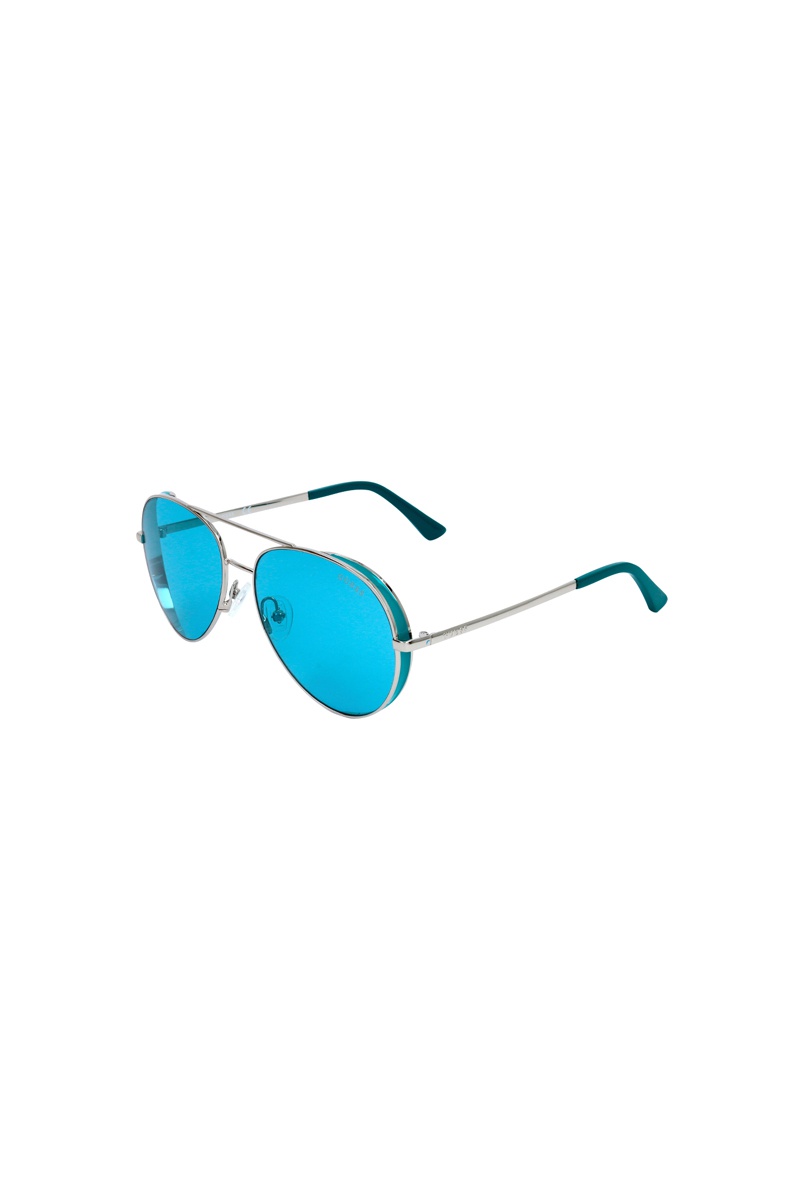Lunettes de soleil femme Catégorie 2 - Argenté et vert