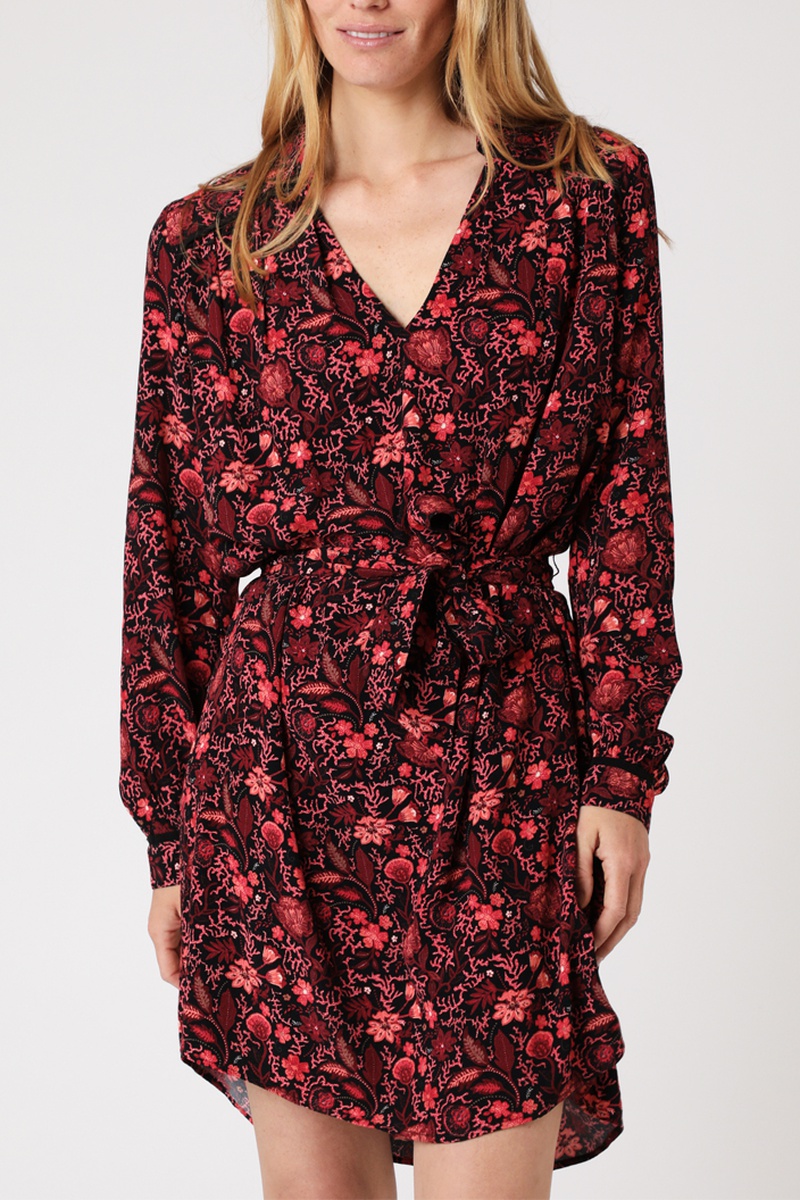 Robe patineuse Noir et rouge