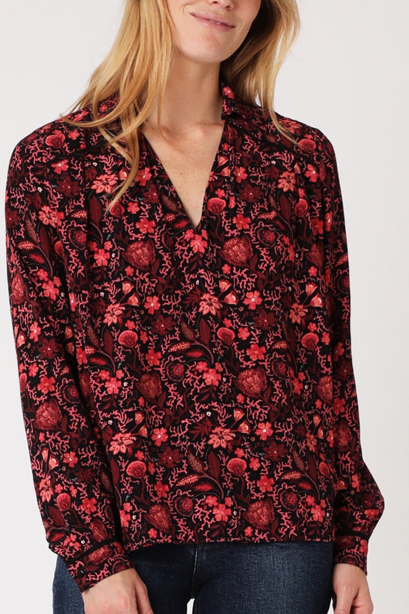 Blouse Rouge et noir