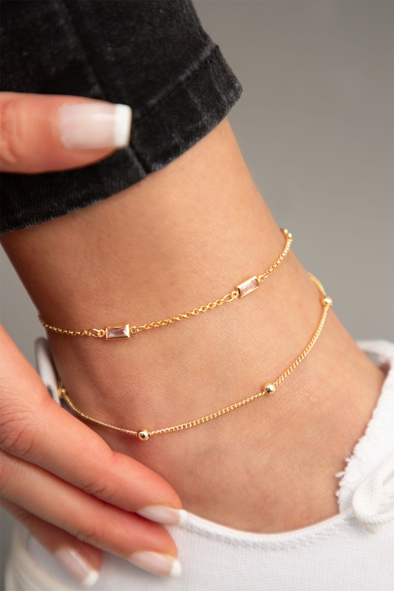 Bracelet de cheville Doré