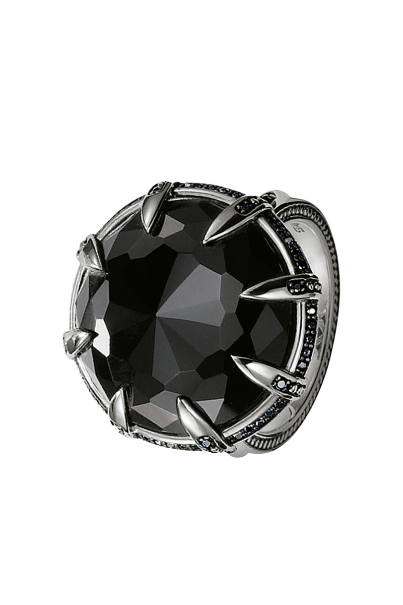 Bague - Argent et onyx