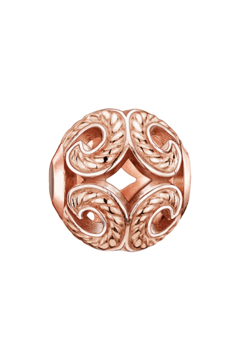 Bead - Argent plaqué or rose
