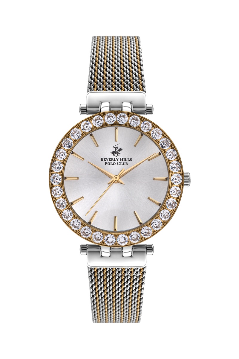 Montre à quartz en acier Argenté et doré