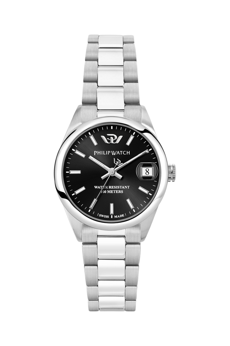 Montre à quartz en métal Caribe Urban - Argenté et noir