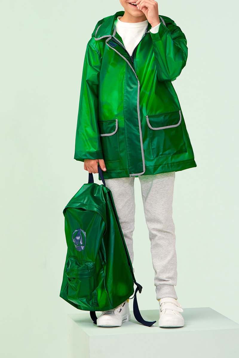 Imperméable à capuche Vert foncé