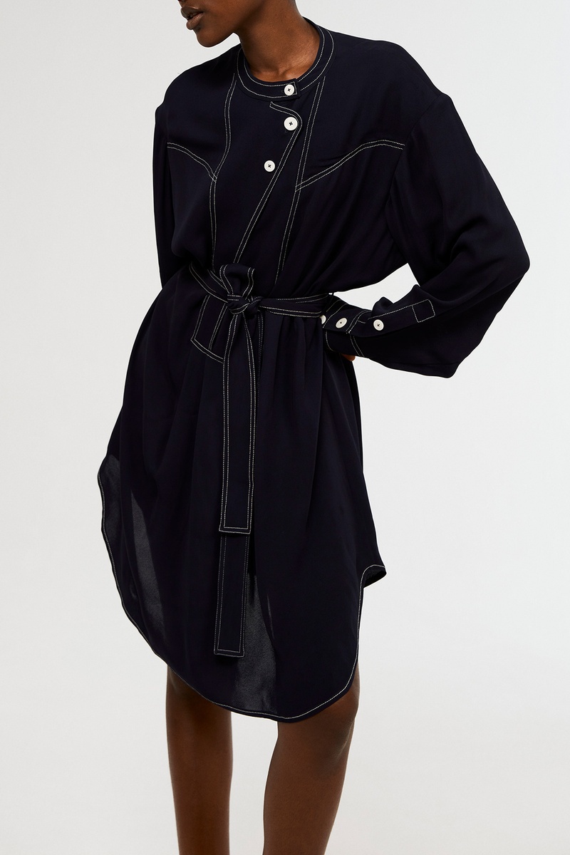 Robe droite Bleu marine