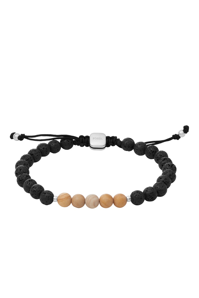 Bracelet - Pierres de lave et bois