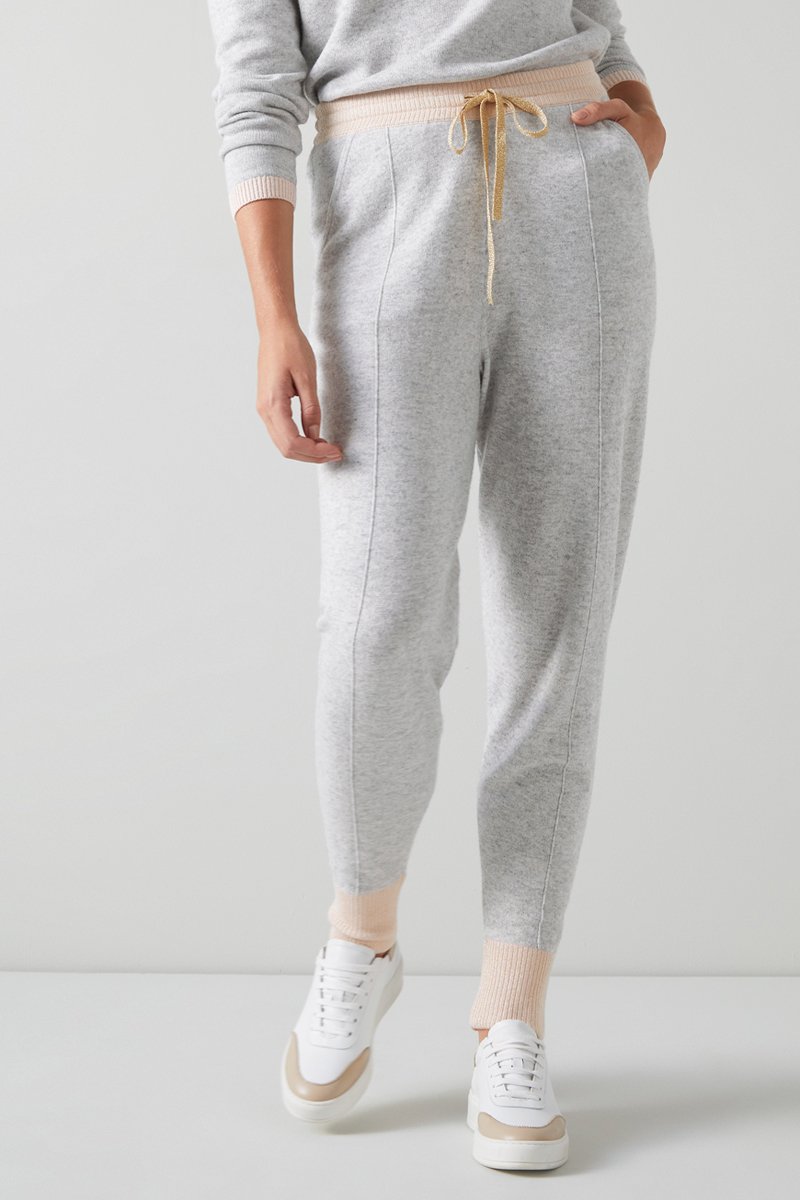 Jogging en mérinos Holly Gris clair chiné
