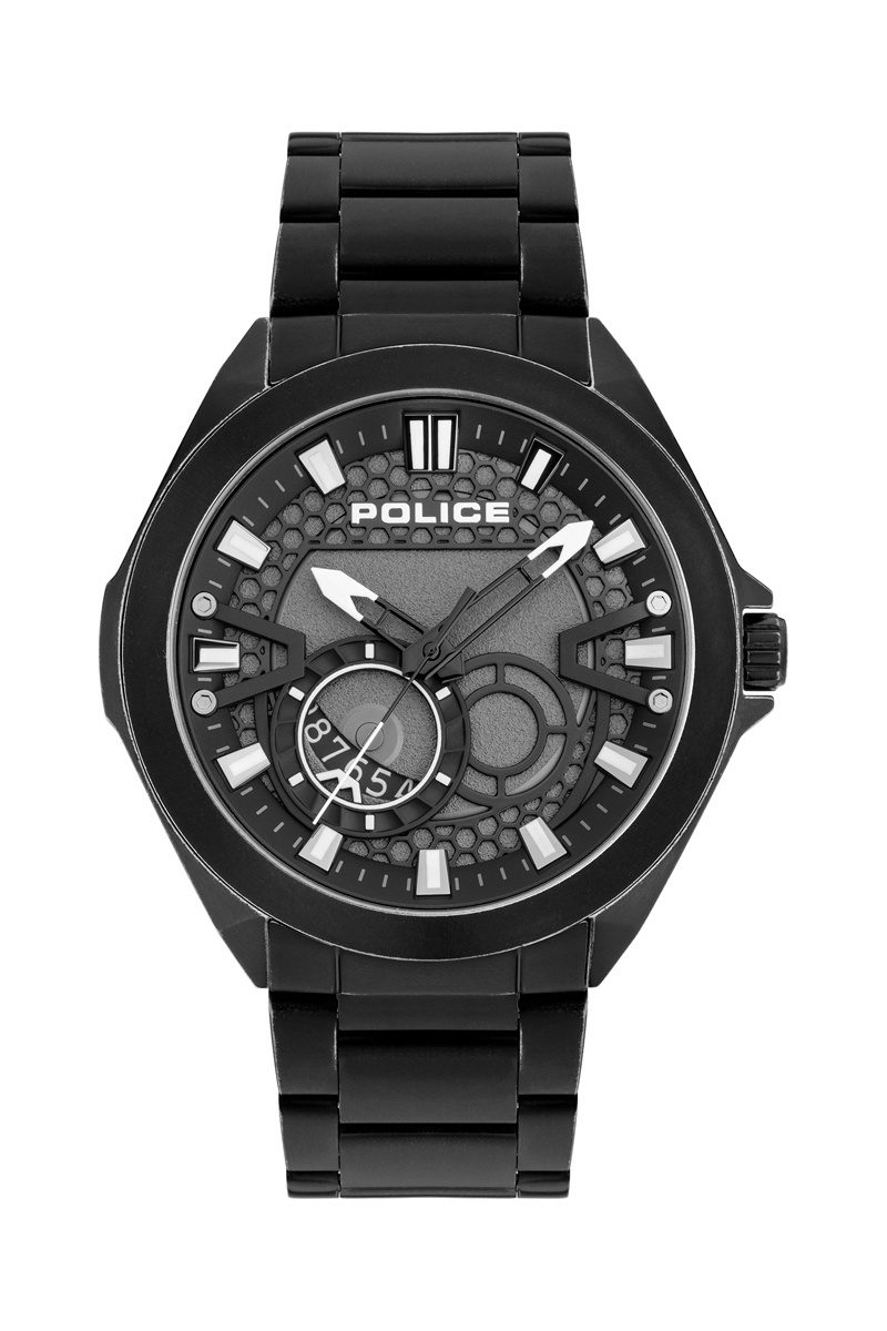 Montre à quartz en acier inoxydable - Noir