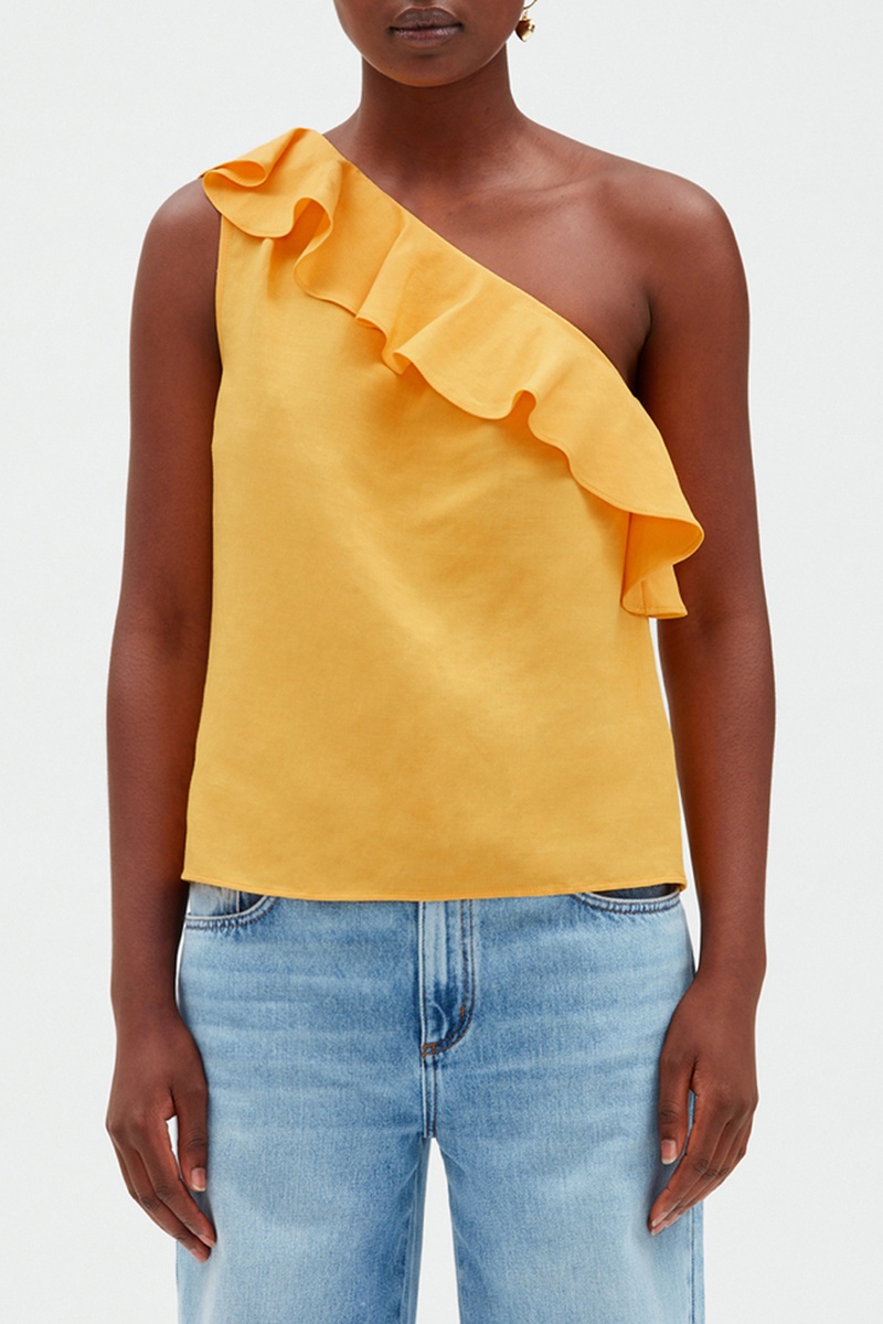 Blouse en lin Orange