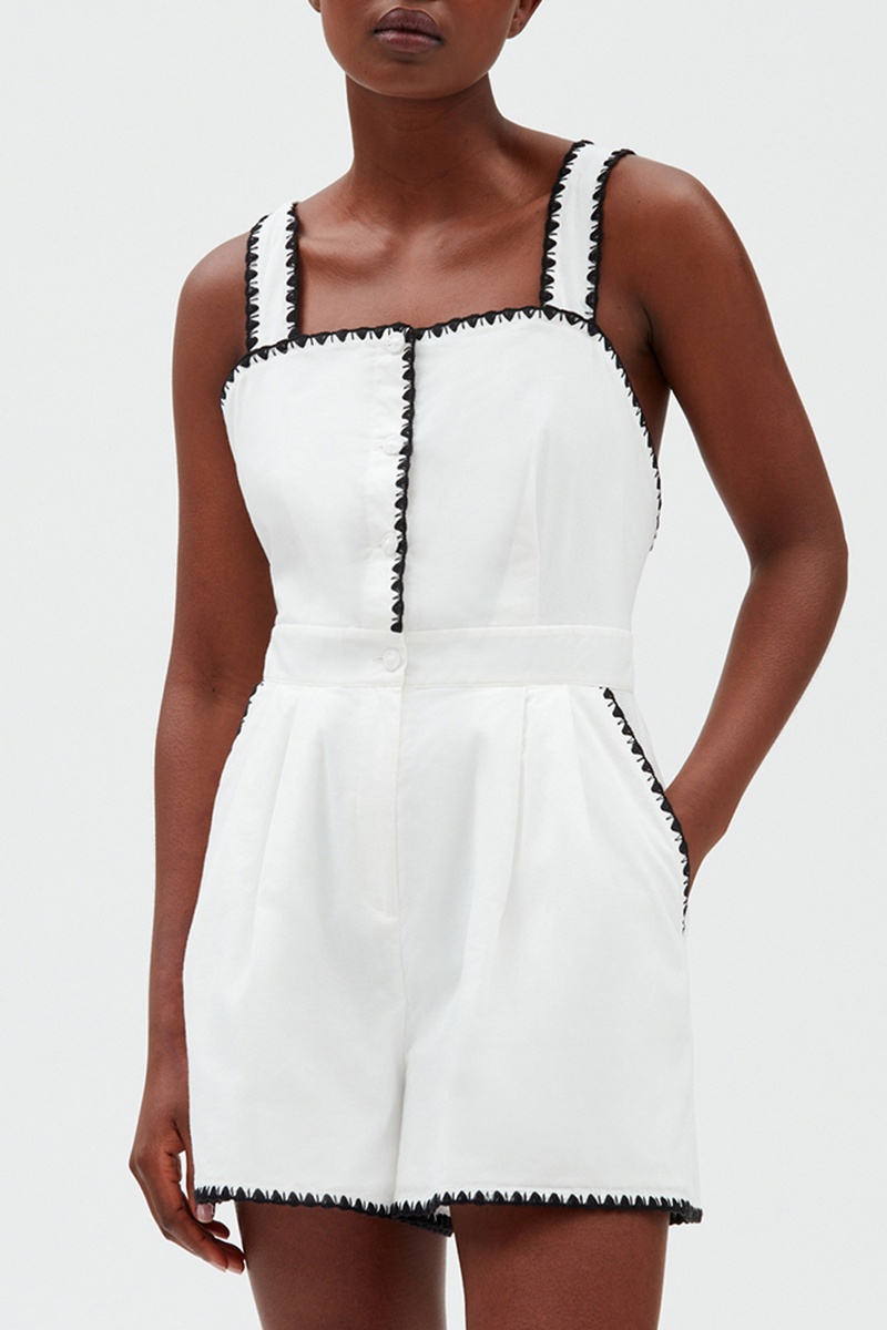 Combishort Blanc et noir