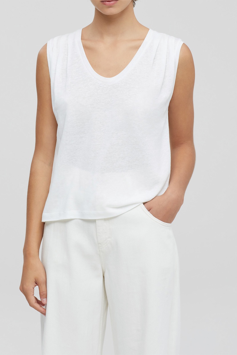 Débardeur en lin - Ivoire